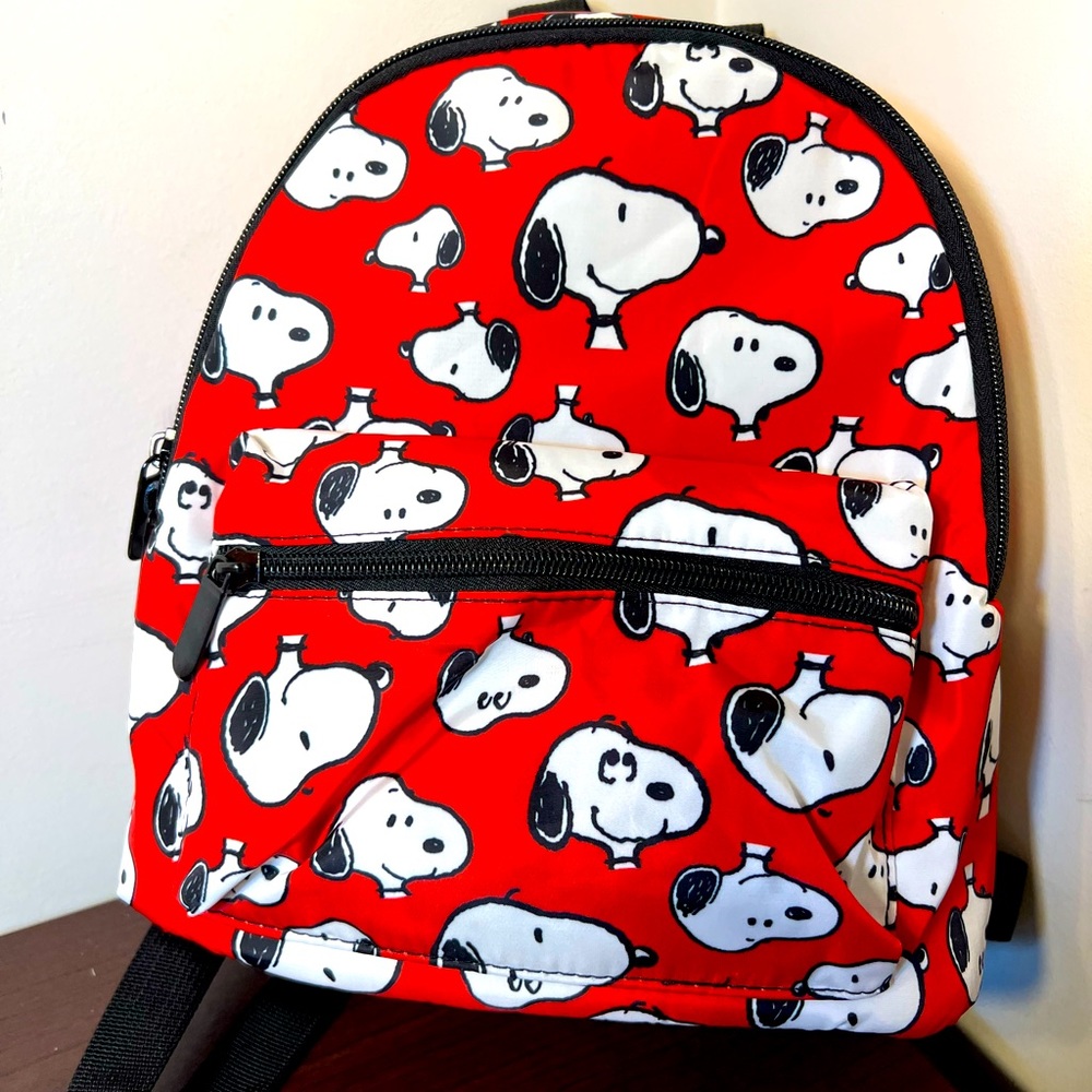 Peanuts Snoopy Red Mini Backpack 10x8x4.5”.